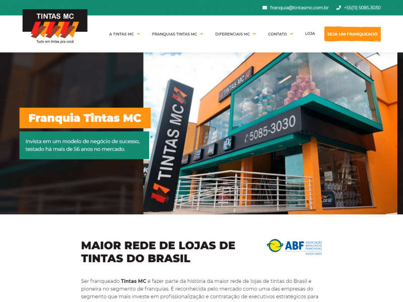 Website Tintas MC
