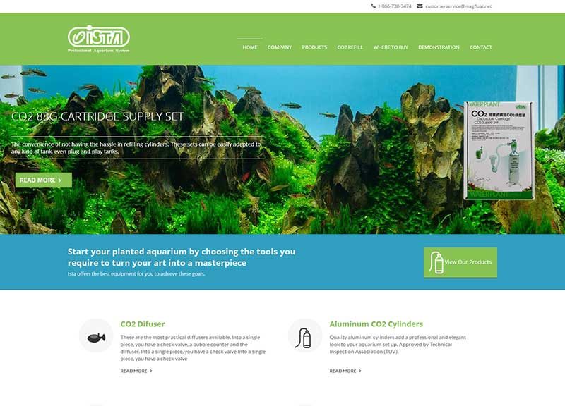 Empresa americana de produtos para aquário